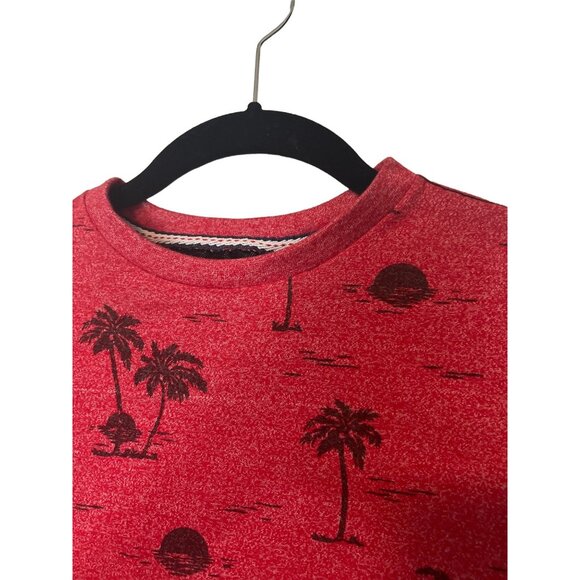 Hutington Beach Club S Red Palm Tree T Shirt - Picture 4 of 6